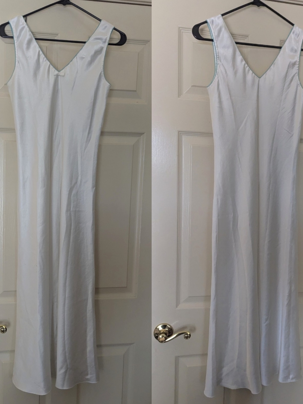 Christian Dior Vintage Slip Women’s Slip Dress White V-Neck Night Gown